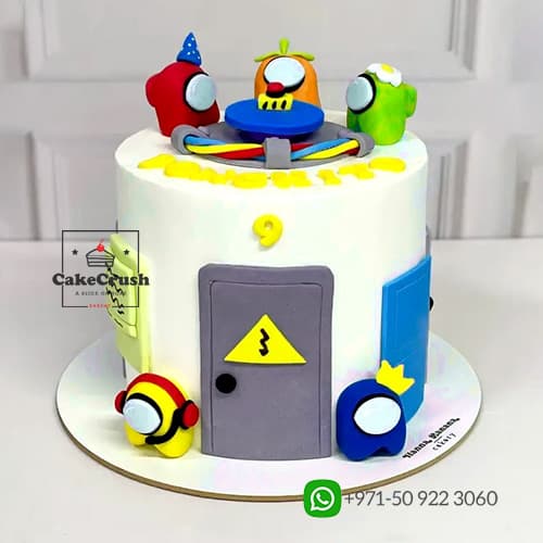 Among us Theme Cake in dubai
