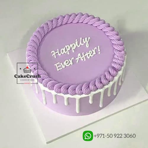 Purple Pastel White Drip Cake