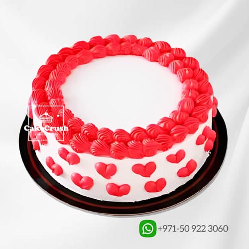 Mini Red heart Cream Cake