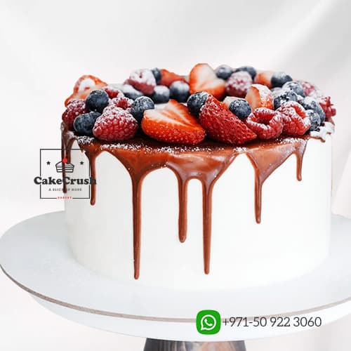 Fresh Berries Chocolate Drip Cake in dubai