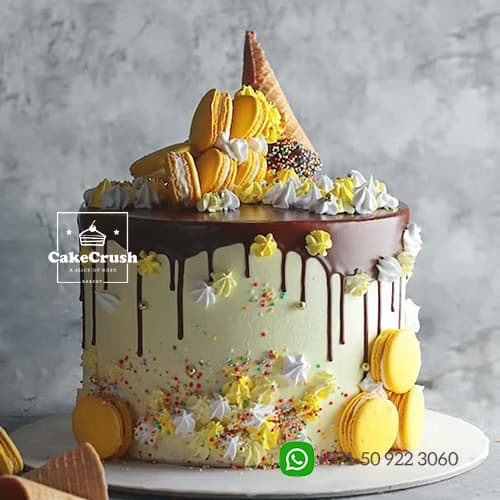 Macaron Special Chocolate Drip Cake in dubai