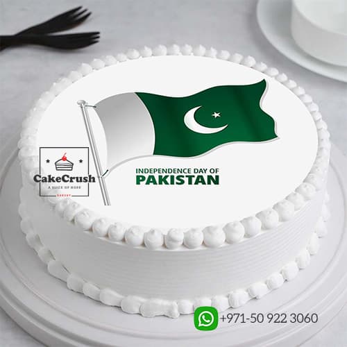 Pakistan Independence Day Flag Cake