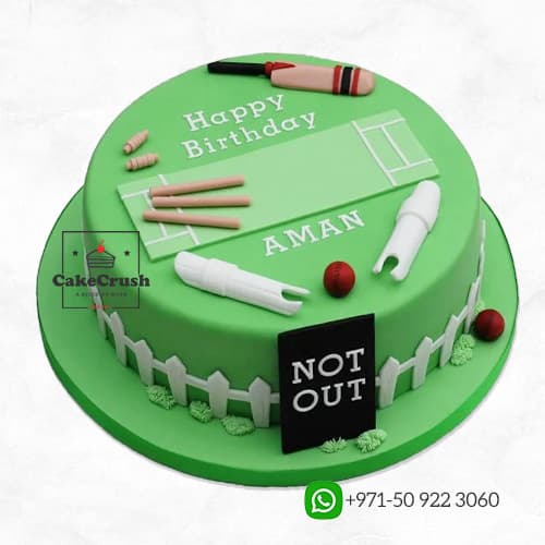 Cricket Theme Cake