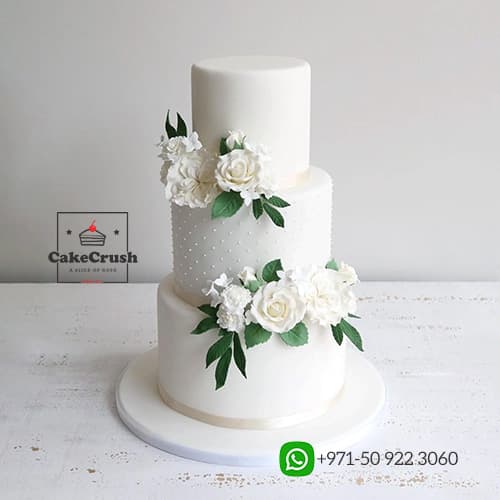 Fresh Flower 3 Tier Cake in dubai