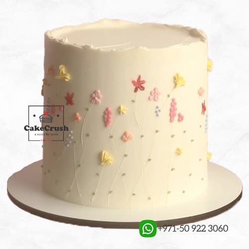 Butter cream floral Cake