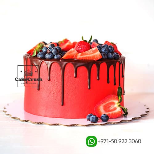 Chocolate Drip Fruit Cake in dubai