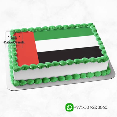 UAE FLAG PHOTO CAKE