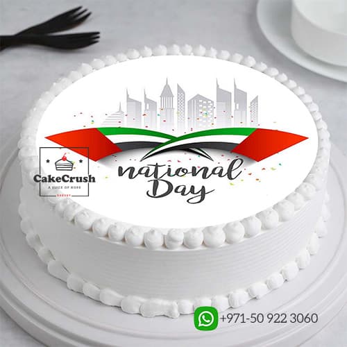 UAE FLAG ROUND CAKE