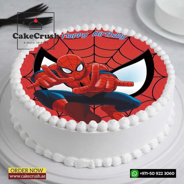 Spiderman Photo Cake