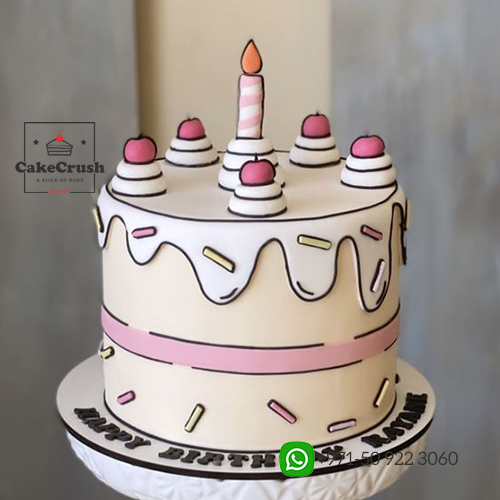 Comic Style Celebration Cake