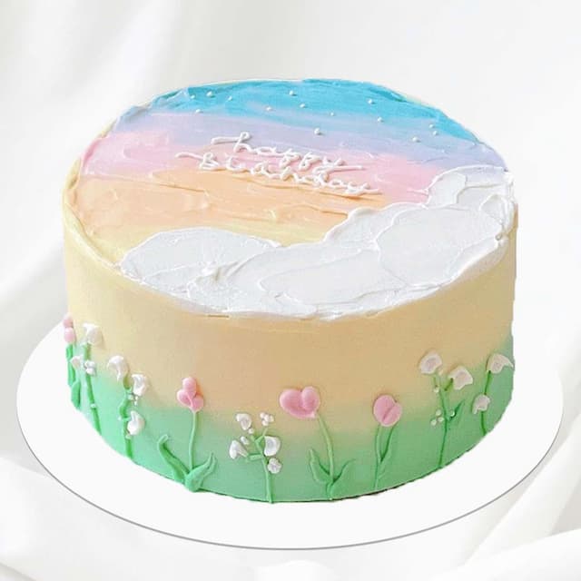 Tropical Sunshine Beach Cake
