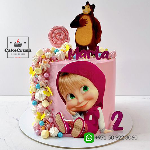 Masha and Bear Photo Cake in dubai