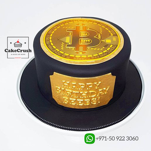 Bitcoin Theme Cake