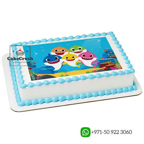 BABY SHARK PHOTO CAKE in dubai