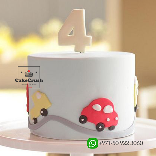CARTOON CAR THEME CAKE 2 in dubai