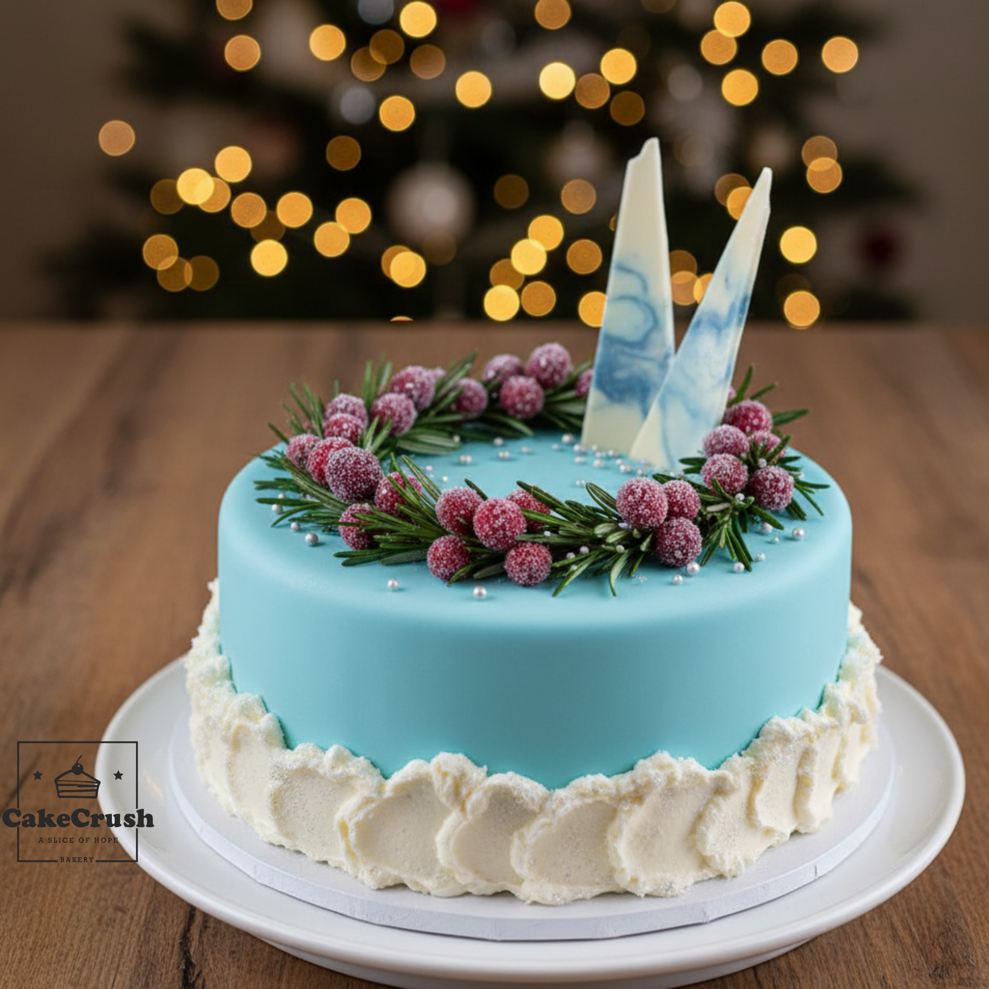 Winter Berry Christmas Cottage Cake in dubai