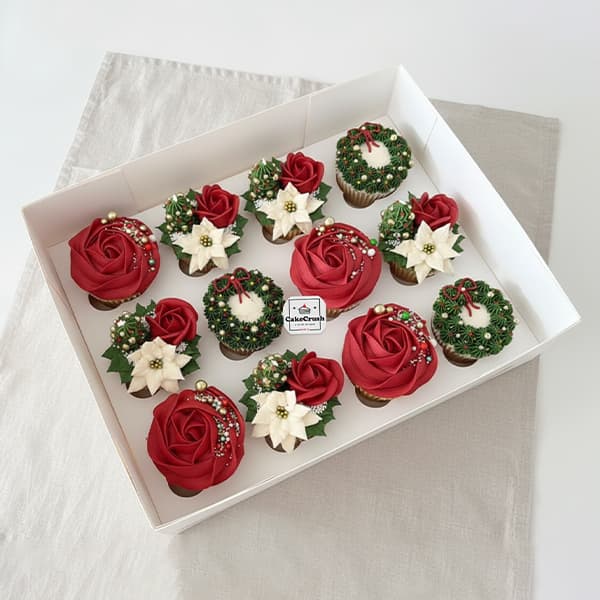 The Ruby Rose Christmas CupCakes in dubai