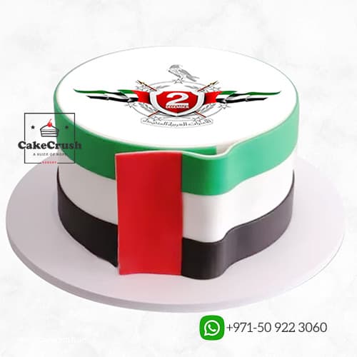 UAE NATIONAL DAY FONDANT CAKE in dubai