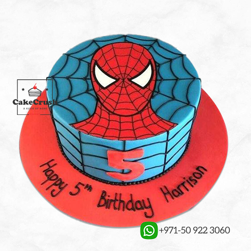 SPIDERMAN FACE THEME CAKE in dubai