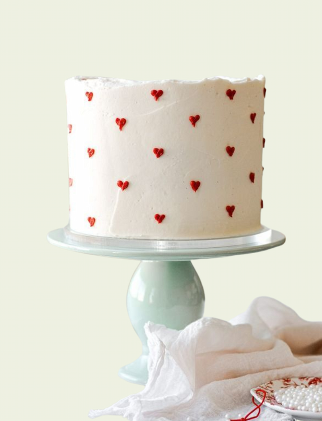 Crimson Heart Cake
