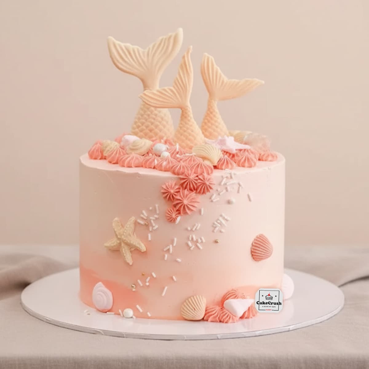 Orange Cream Finish Mermaid Tail Theme Cake โ Dubai in dubai